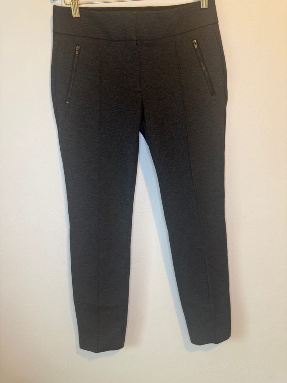 LOFT Charcoal Ponte Slim Ankle Pants